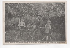 Cpa Voiture a  chien pour