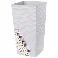 Pot KADAX, pot en plastique, pot, 25 cm, blanc