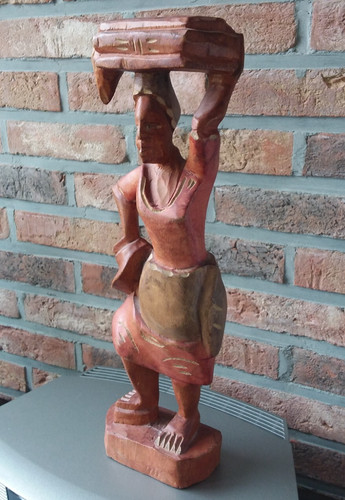 Statue vintage haïti bois - statue,