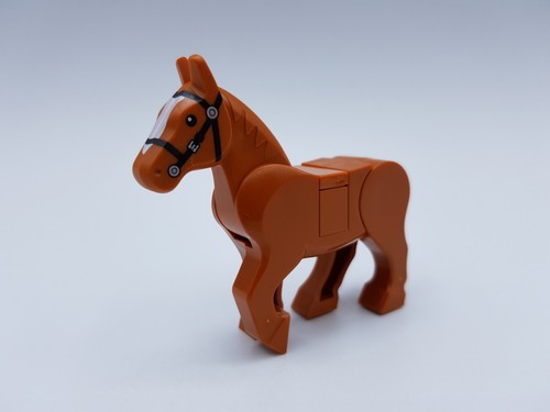 Lego cheval dark orange - x,