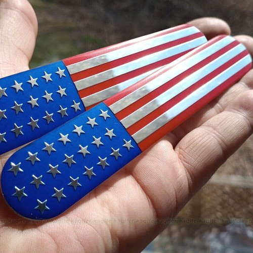 2pcs american flag emblem - 2pcs,