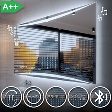Miroir Salle De Bain Lumineux LED VILNIUS | INTERRUPTEUR | METEO | BLUETOOTH GH4