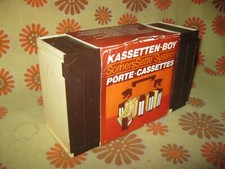 NEUF Vintage 80s Ancien BOÎTIER de RANGEMENT K7 pour 10 CASSETTES AUDIO Tape Box