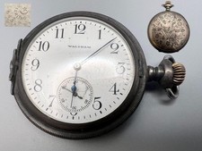 Montre de poche Sea Meiji en argent massif gravé STERLING fixe env.