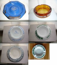 6 Cendriers biére gruber brau émaillé gruber gold alsa-bräu