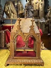 Chasse Reliquaire Néogothique Et Sa Relique  - XIXe