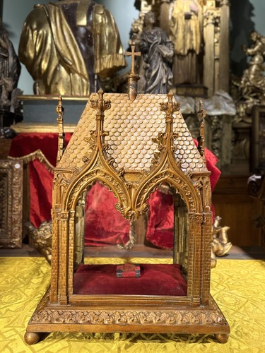 Chasse reliquaire néogothique - reliquaire,