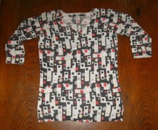 youyou- Pull fin à lamé argent- motifs géométriques multicolore- S