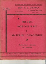 GIVAL - GIGNOUX - MATERIEL INCENDIE / 1956 / catalogue brochure dépliant