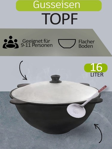 Fonte kazan couvercle - couvercle, pot