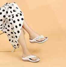 Sandales Basses Blanches À Talon De 5 CM En Cuir Synthétique 92081