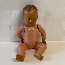 Ancien Baigneur Celluloïd Petitcollin 40 cm Oeil Tombé dans la Tête - En L'état