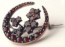 Broche Antique En Grenat