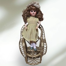 Antique SFBJ 60 Paris 3/0 Bisque Doll Sleepy Eyes Composition Body 38cm 1920s