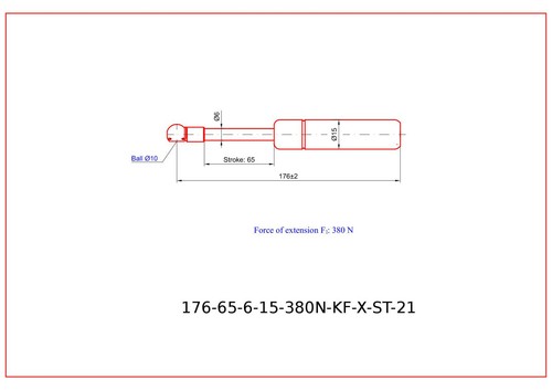 Ressort gaz pression - 1x, /