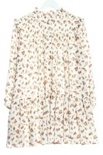 MUEL Robe à manches longues Dames Robe T EU 40 blanc-orange clair-turquoise