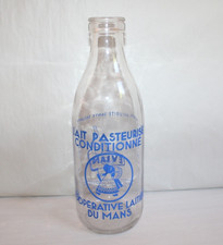 Bouteille de lait verre