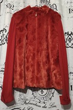 Veste Ellei taille 44 corail en fausse fourrure douce 