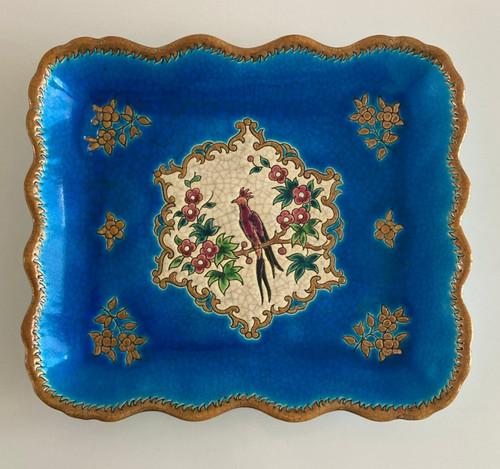 Plat décoratif émaux longwy - plat,