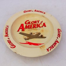 Cendrier Ashtray publicitaire - CIGARETTE GLORY OF AMERICA AVION 14 cm Ø 