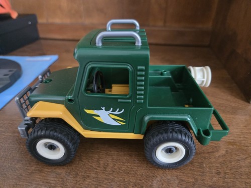 Playmobil green jeep - playmobil, vintage