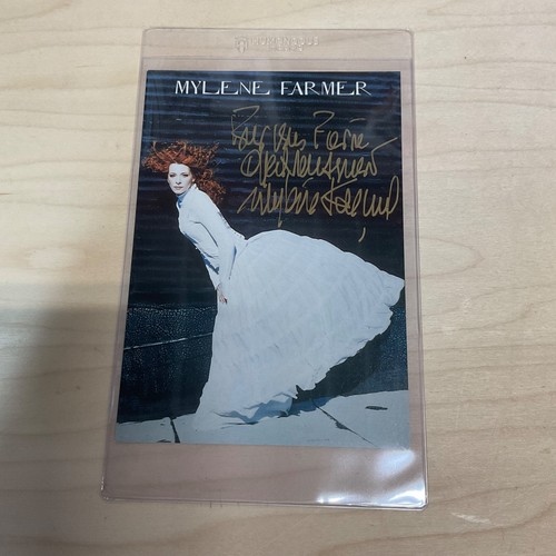 Mylene farmer signed postcard - farmer,