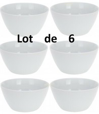Lot de 6 BOL  BLANC PORCELAINE