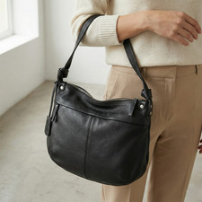 Sac Hobo Grande En Cuir Noir