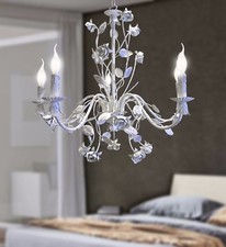 Lustre Fer Forgé Avec Rose 5