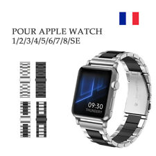 Bracelet Acier  pour Apple Watch 38 40 42 44 41 45mm Serie 1 2 3 4 5 6 7 8 SE