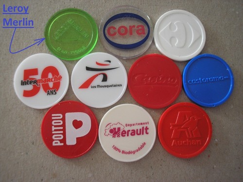 Lot jetons caddie - jetons,
