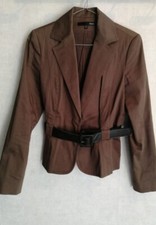 Veste marron coton elasthanne avec ceinture T36 Etam (1606025) 