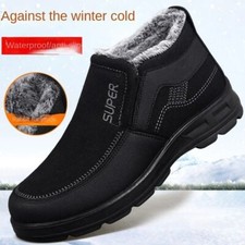 Bottes de neige en coton souples pour hommes, chaussures  épaisses, chaudes.