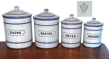 SÉRIE DE 4 POTS ÉMAILLÉS CUISINE BB