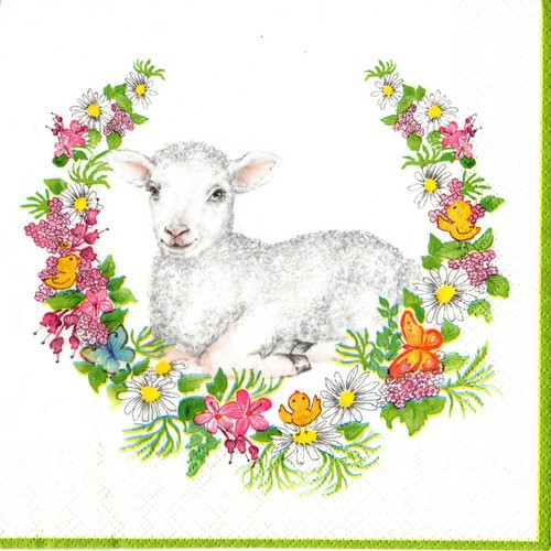 Serviettes papier mouton - serviettes,