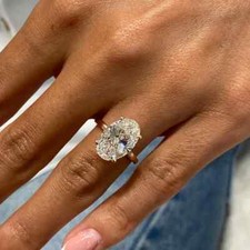 Bague ovale en or jaune 14