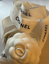 170 X 2,5 CM RUBAN BOLDUC CHANEL COTON MAT + CAMELIA