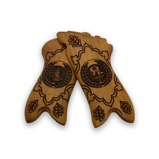 POIGNÉES ZIB WW2 allemandes Luger P08 poignées en bois faites à la main à...