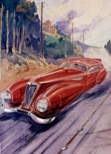 Delahaye Coupé rouge de 1936