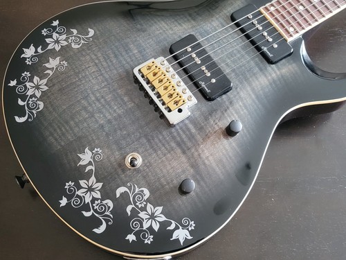 Guitar body floral design 3 - floral,