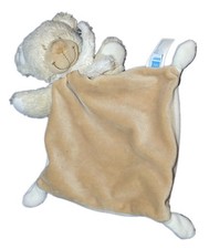 Doudou ours plat beige echarpe