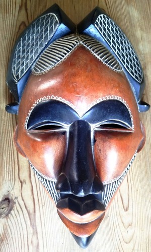 Ancien masque cérémonie - masque,