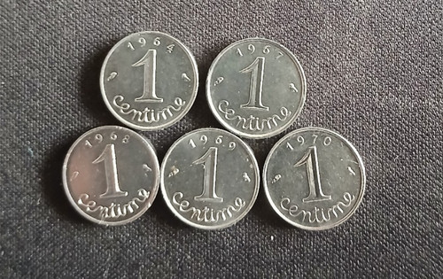 Lot centime de franc - 1,