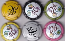 Lot de 6 capsules de champagne Joly
