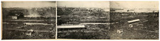 Première Guerre Mondiale, panorama, à identifier Vintage print,  Tirage argent