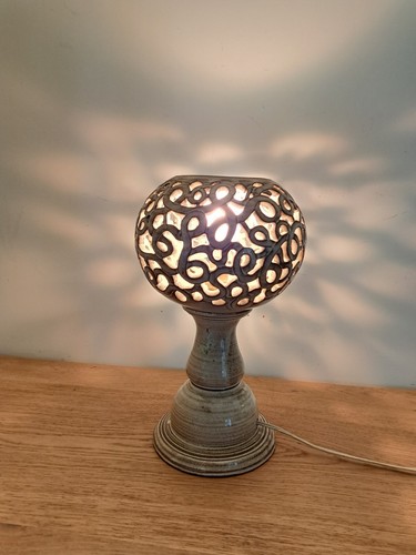 Lampe céramique signée - lampe,