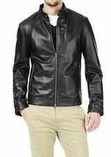 Blouson cuir noir homme neuf