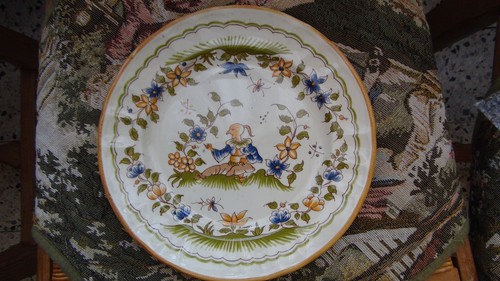 Assiette decoration vieux - assiette,