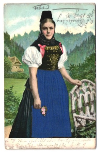 Carte postale jeune - , femme