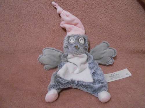 Doudou plat chouette gris - plat,